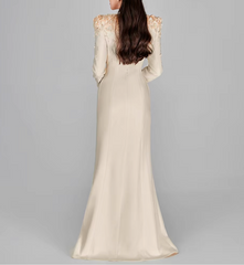 embellished shoulder tailored gown – Jollen