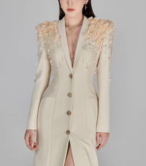 embellished shoulder tailored gown – Jollen