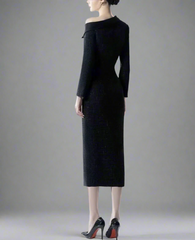 off-shoulder textured blazer dress – Jomanh