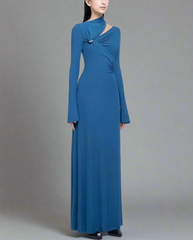 asymmetric cut-out maxi dress – Nalees