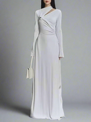 asymmetric cut-out maxi dress – Nalees
