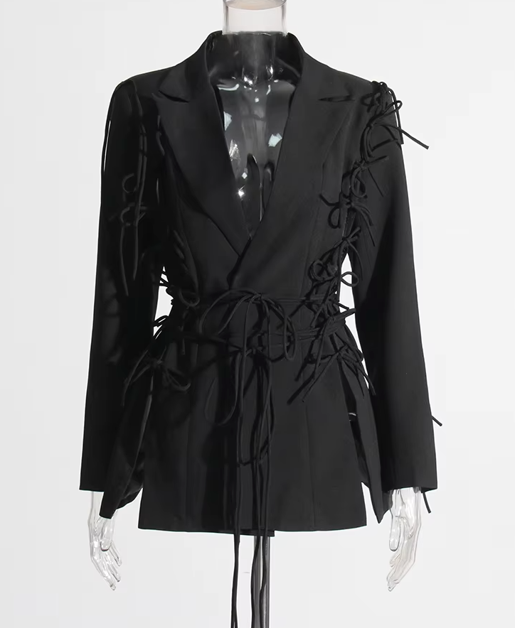 Lace-up tailored blazer - Aklipu