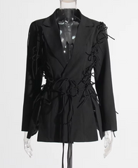Lace-up tailored blazer - Aklipu