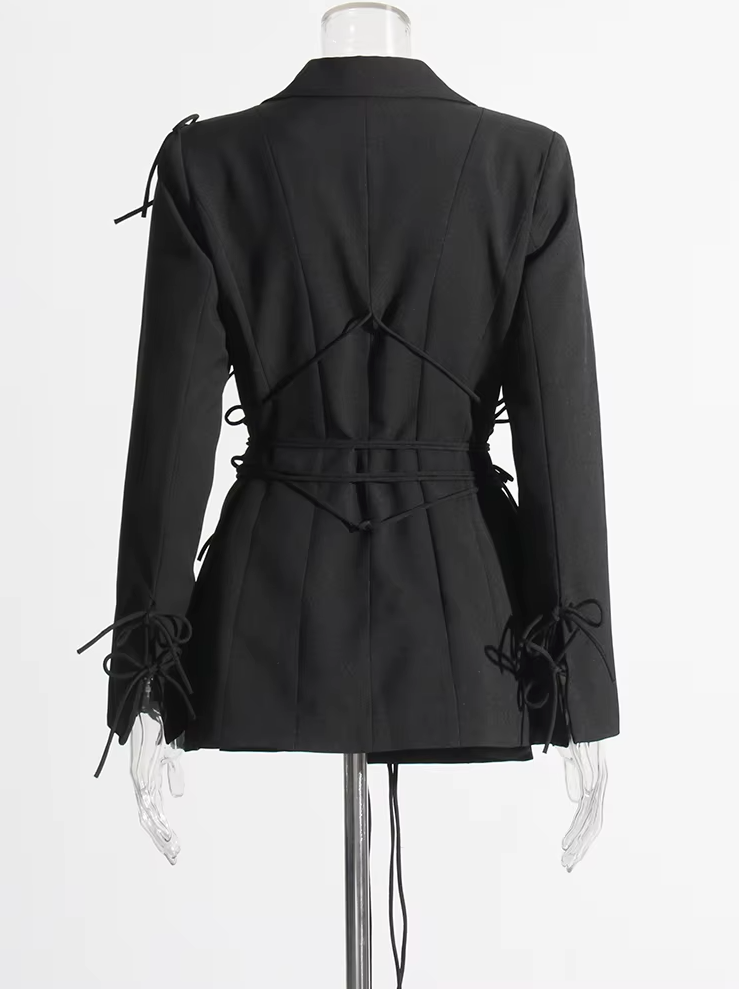 Lace-up tailored blazer - Aklipu
