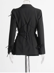 Lace-up tailored blazer - Aklipu