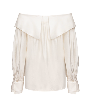 Off-shoulder blouse with oversized collar - Liduvi