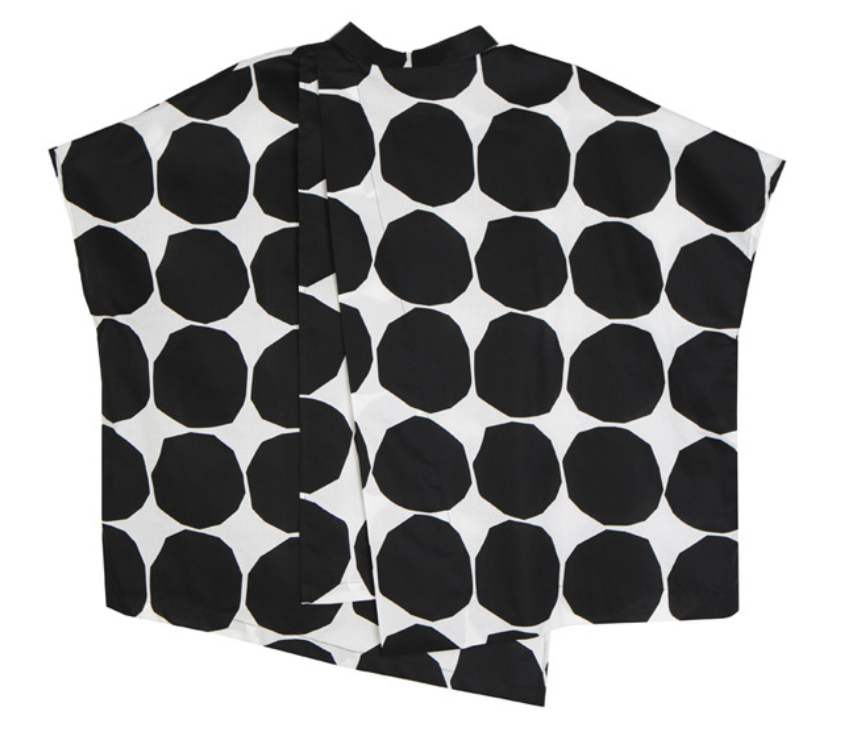 Short-sleeve button-down shirt with bold dots - Lidru