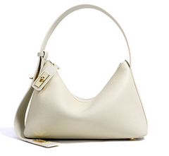 Sleek leather shoulder bag with bold hardware - Murti