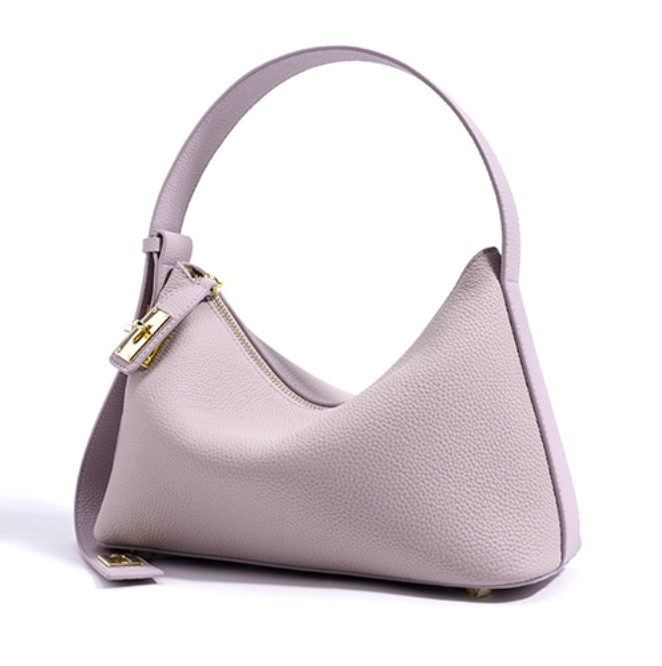 Sleek leather shoulder bag with bold hardware - Murti
