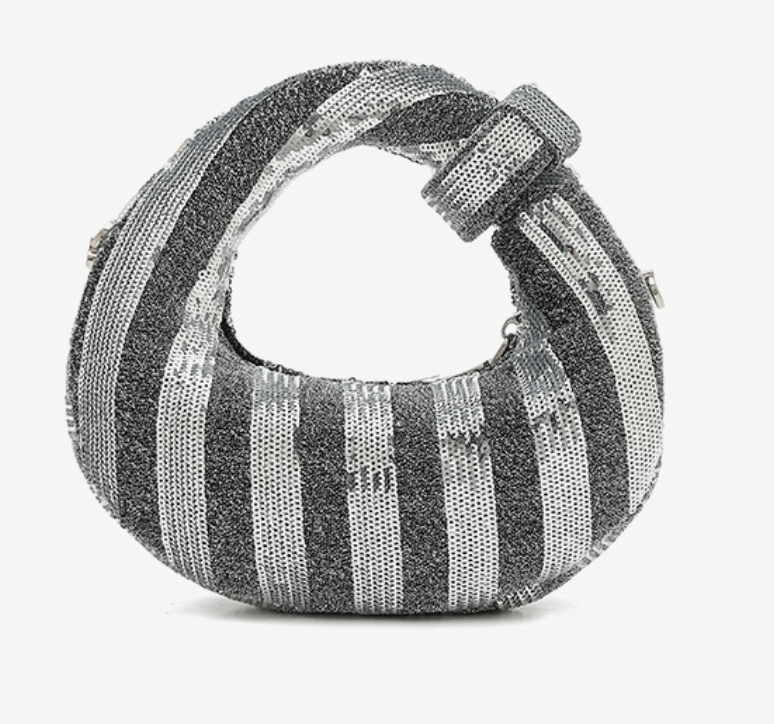 Sequin embellished handbag with chain strap - Sutri