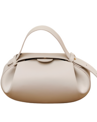 Structured leather bag with elegant top handle - Tusri