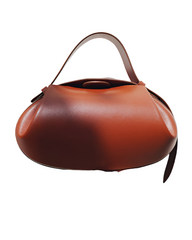 Structured leather bag with elegant top handle - Tusri