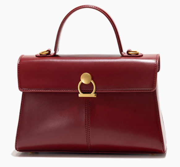 Classic top-handle handbag with gold clasp - Lisku