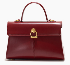 Classic top-handle handbag with gold clasp - Lisku