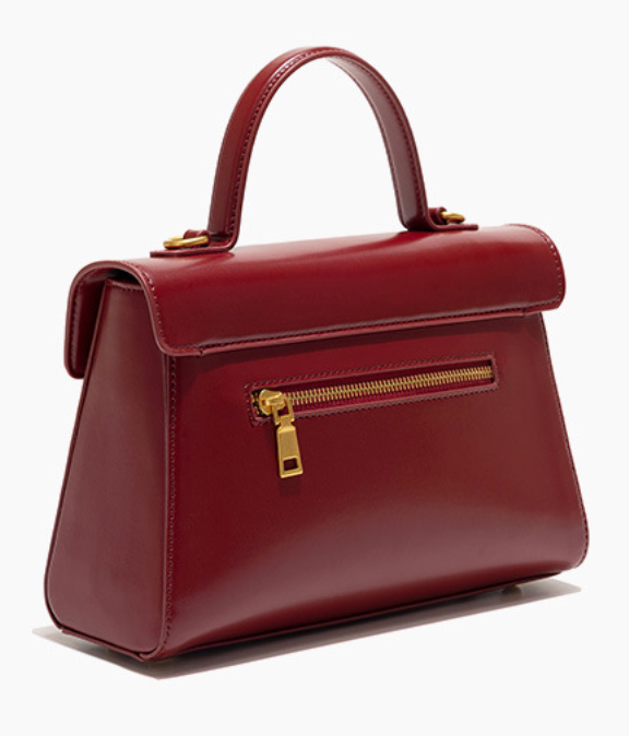 Classic top-handle handbag with gold clasp - Lisku