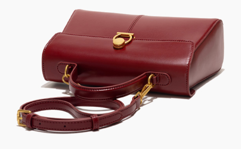 Classic top-handle handbag with gold clasp - Lisku