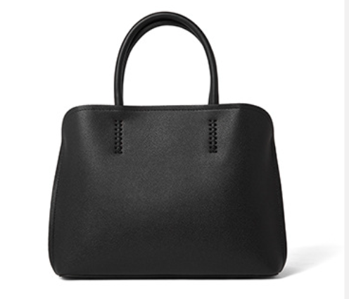 Structured leather handbag with double handles - Rusti