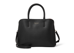 Structured leather handbag with double handles - Rusti