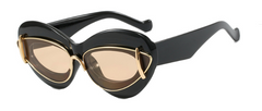 Oversized cat-eye sunglasses with distinctive accents - Serwi