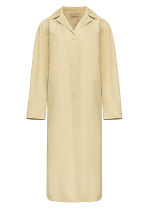 Longline buttoned coat with spread collar - Newti
