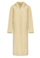 Longline buttoned coat with spread collar - Newti