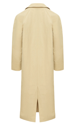 Longline buttoned coat with spread collar - Newti