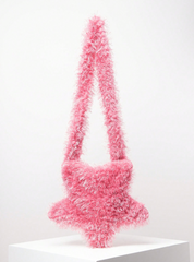 Star-shaped fuzzy shoulder bag with shaggy texture – Nunri
