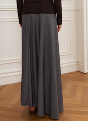 Asymmetric column skirt with stitched waist detail – Nutrila