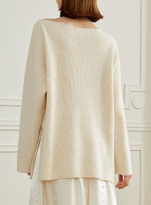 Ribbed knit blouse with relaxed fit - Maivu