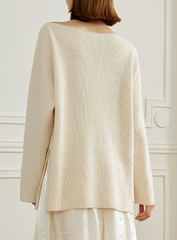 Ribbed knit blouse with relaxed fit - Maivu