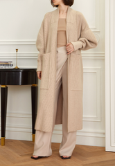 Open-front knit jacket with ribbed cuffs – Artwa