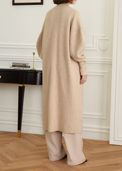 Open-front knit jacket with ribbed cuffs – Artwa