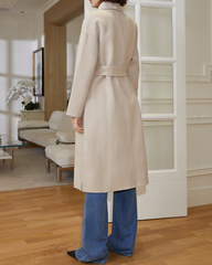 Open-front wool coat with patch pockets - Nidwy