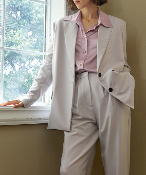 Oversized tailored blazer with dropped shoulders - Verwu