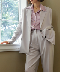 Oversized tailored blazer with dropped shoulders - Verwu