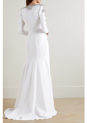 Embellished long-sleeve gown with fitted silhouette – Ziarre