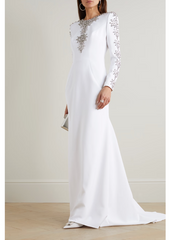 Embellished long-sleeve gown with fitted silhouette – Ziarre