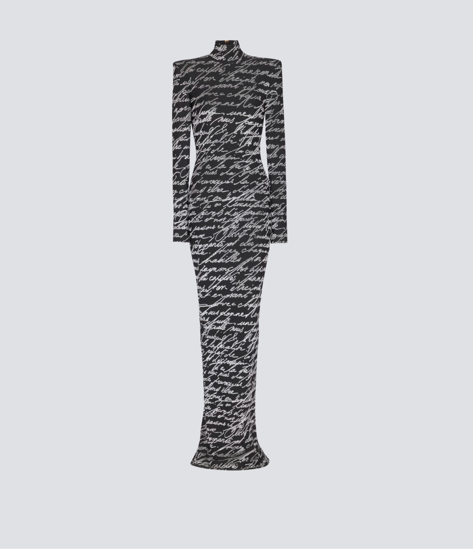 printed bodycon gown with high neck – JOLIAS