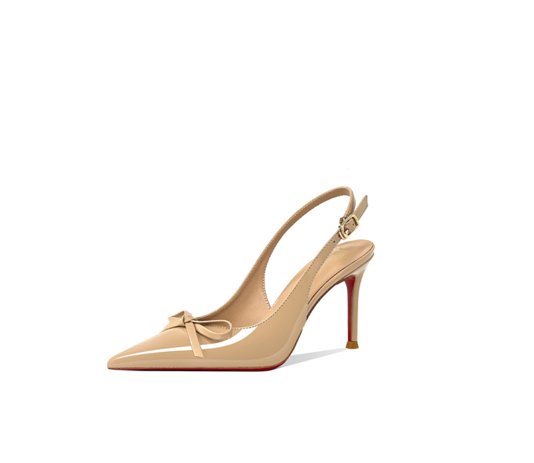 Patent Leather Bow Slingback Pumps – ODD- RUBY