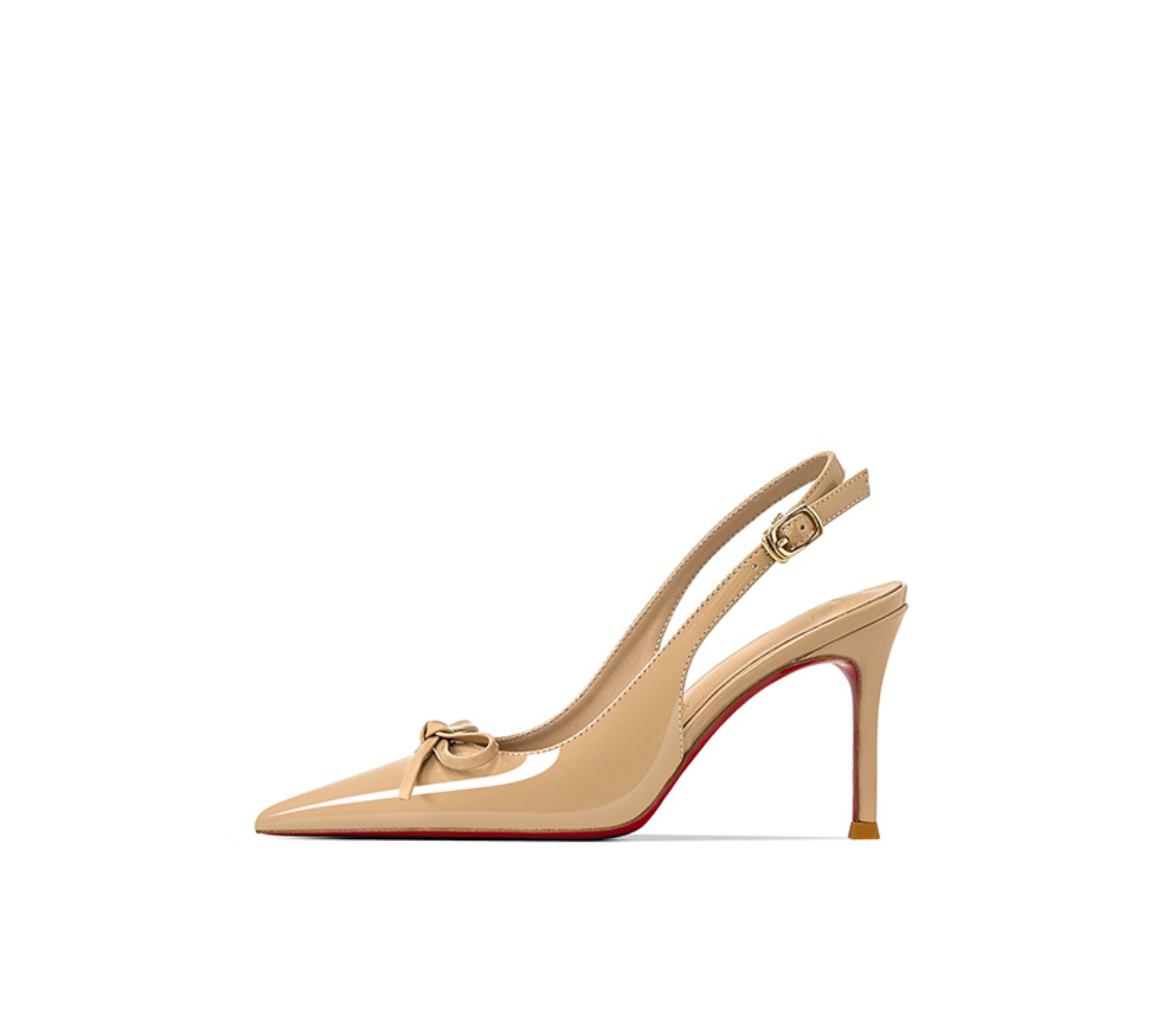 Patent Leather Bow Slingback Pumps – ODD- RUBY