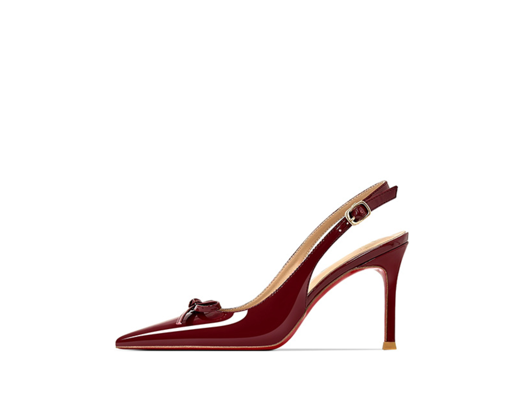 Patent Leather Bow Slingback Pumps – ODD- RUBY
