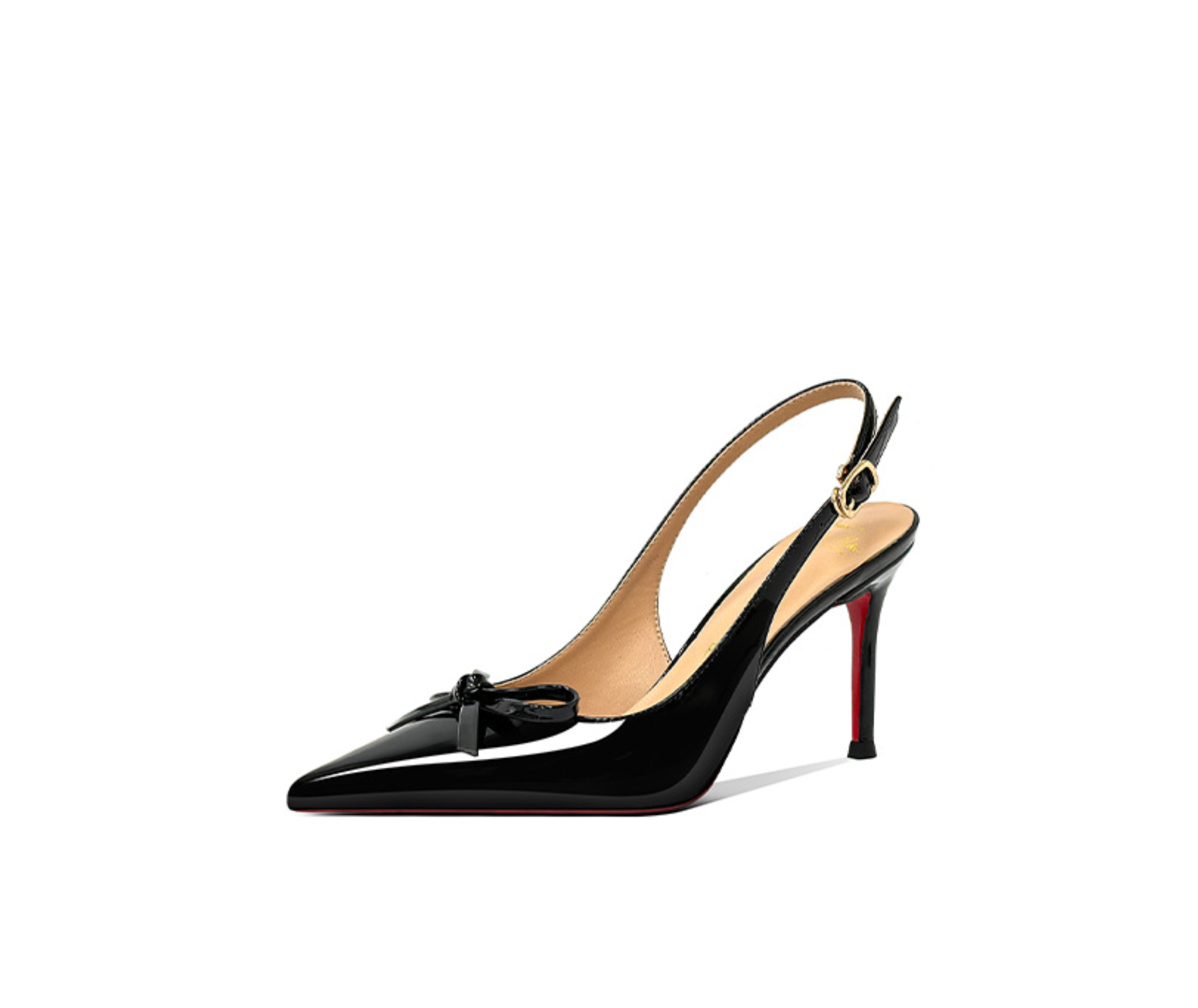 Patent Leather Bow Slingback Pumps – ODD- RUBY