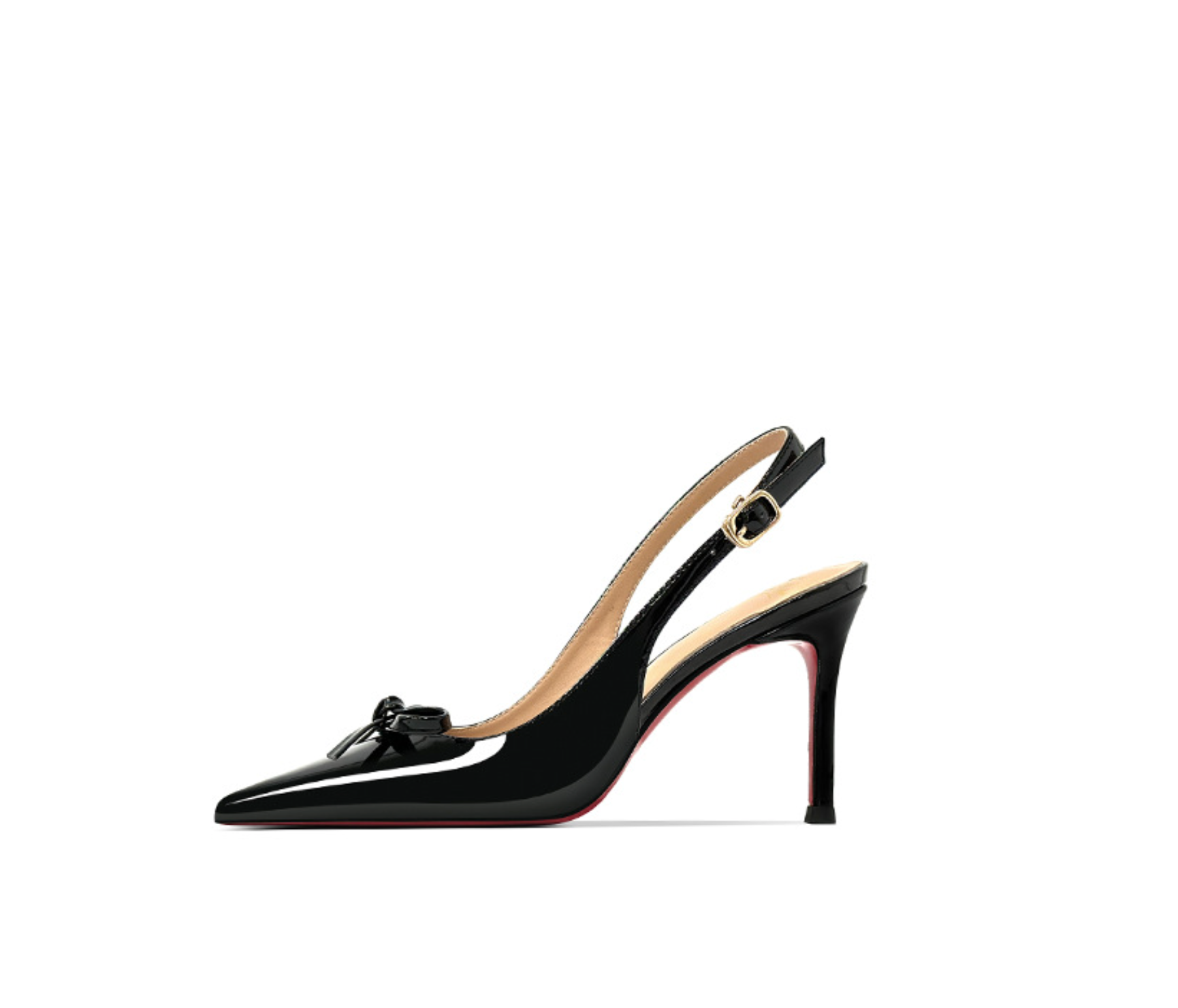 Patent Leather Bow Slingback Pumps – ODD- RUBY