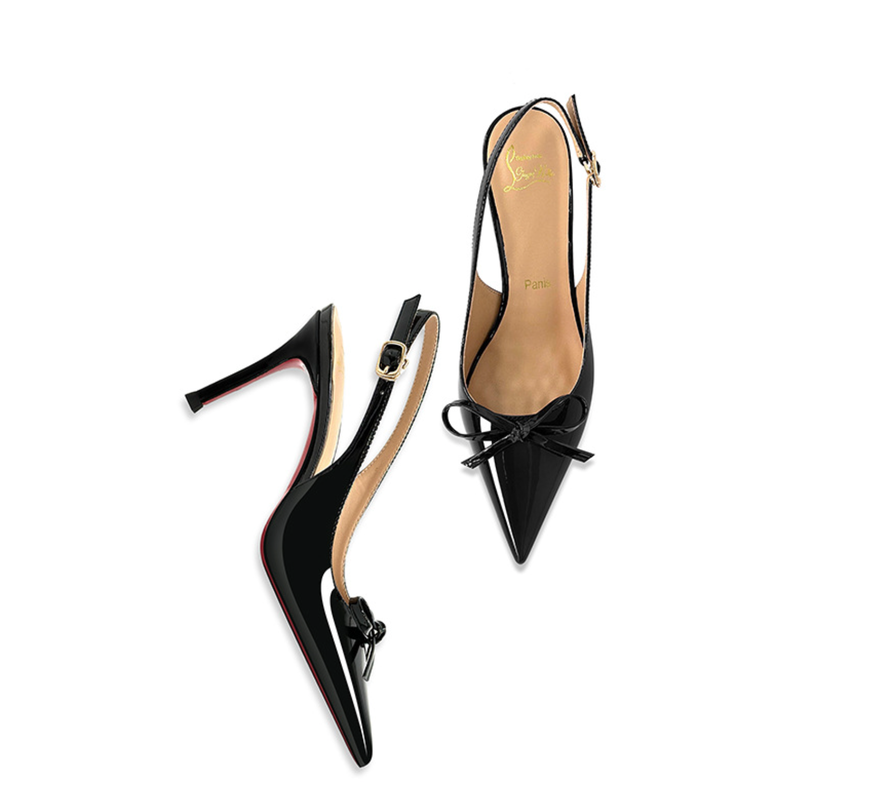 Patent Leather Bow Slingback Pumps – ODD- RUBY