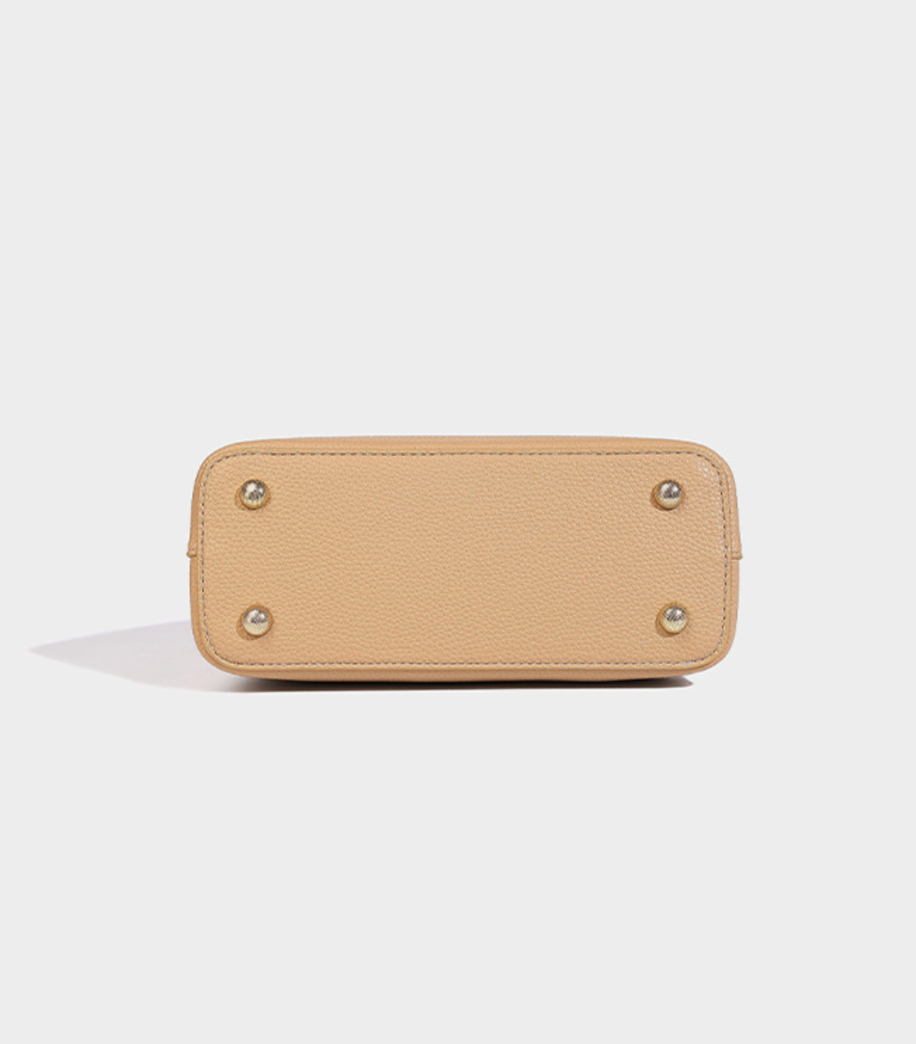 Textured Leather Handbag with Gold Push-Lock – NOVIR