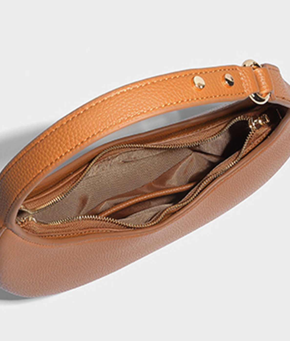 Curved Pebbled Leather Shoulder Bag – NOTX