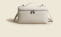 textured leather crossbody with top handle - ARYA