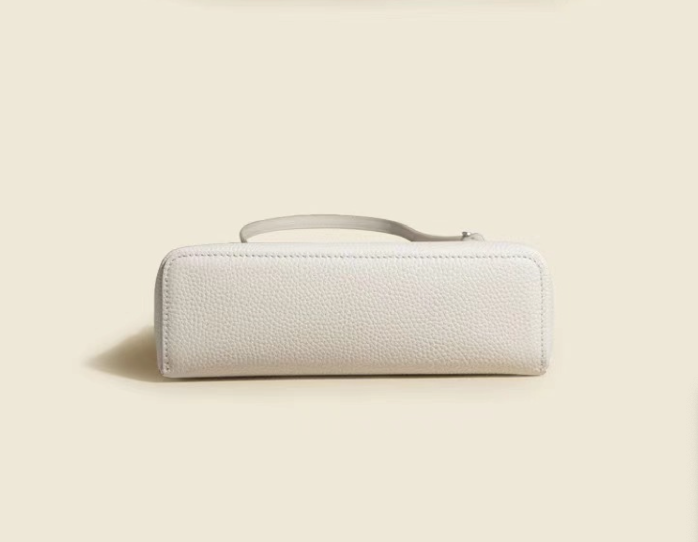 textured leather crossbody with top handle - ARYA