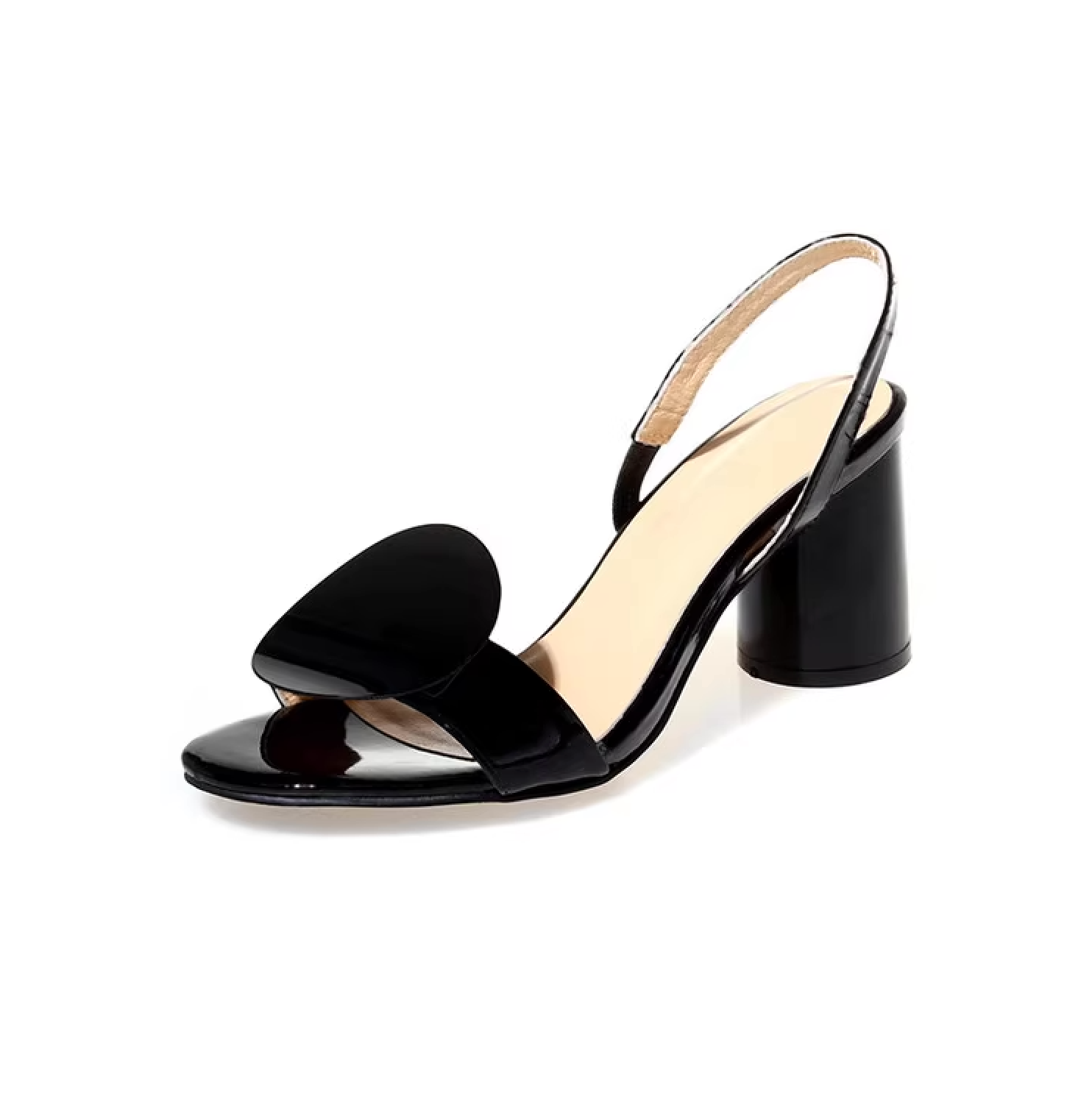 mismatched geometric leather sandals with square and circle toes – MODULA