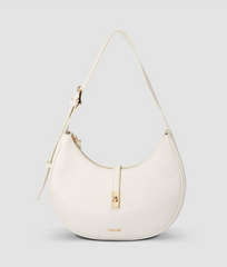 crescent shoulder bag with gold lock – LUNARA